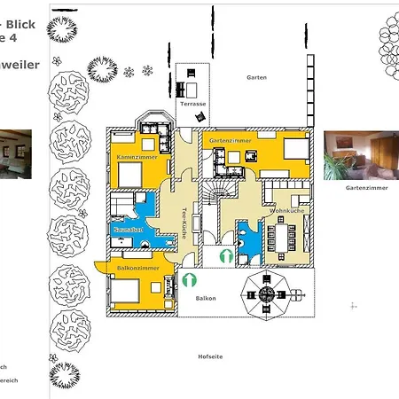 Vendégház Haus Burgblick Kaminzimmer *